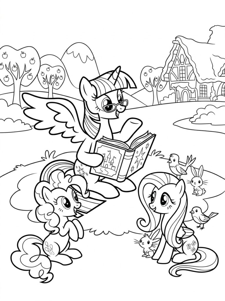 My Little Pony Kleurplaten (Gratis PDF Printables) 07 - gratis kleurplaat om te printen