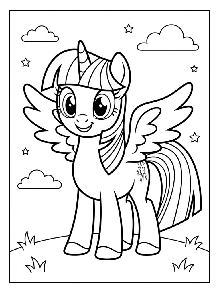 My Little Pony Kleurplaten (Gratis PDF Printables) 12 - gratis kleurplaat om te printen