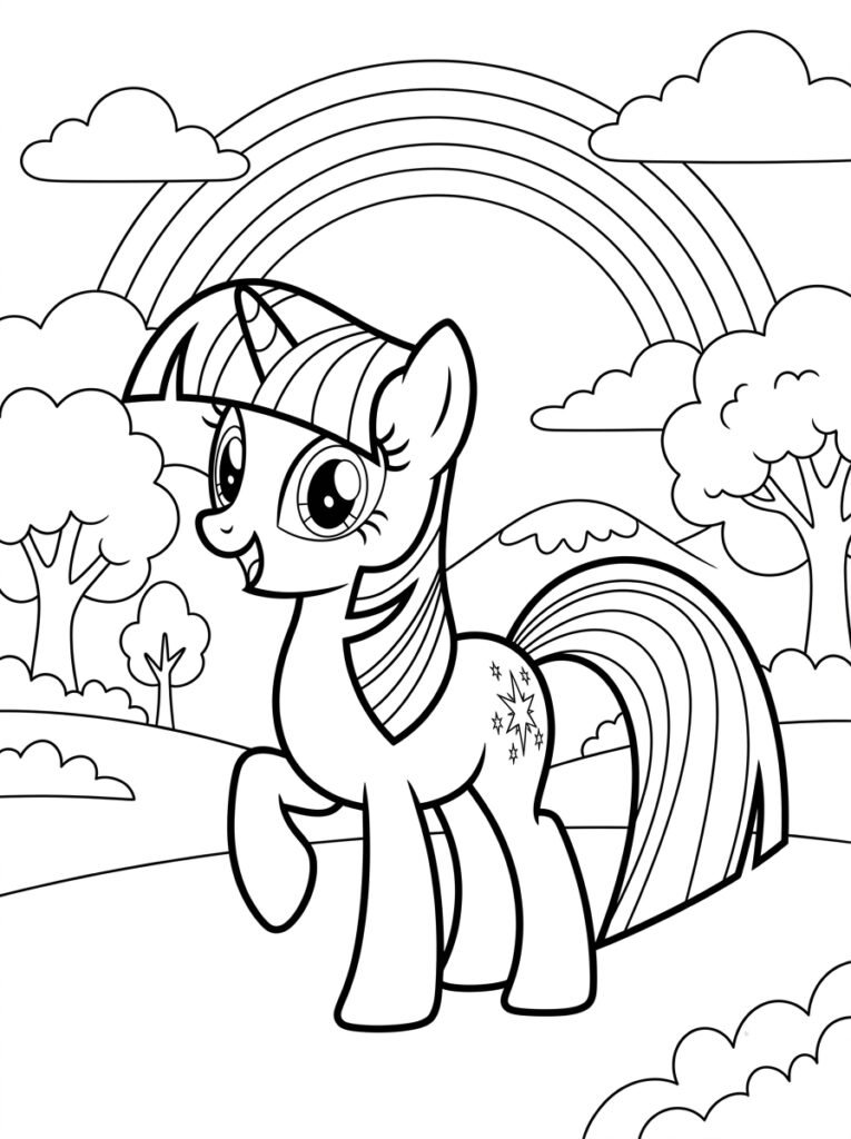 My Little Pony Kleurplaten (Gratis PDF Printables) 13 - gratis kleurplaat om te printen