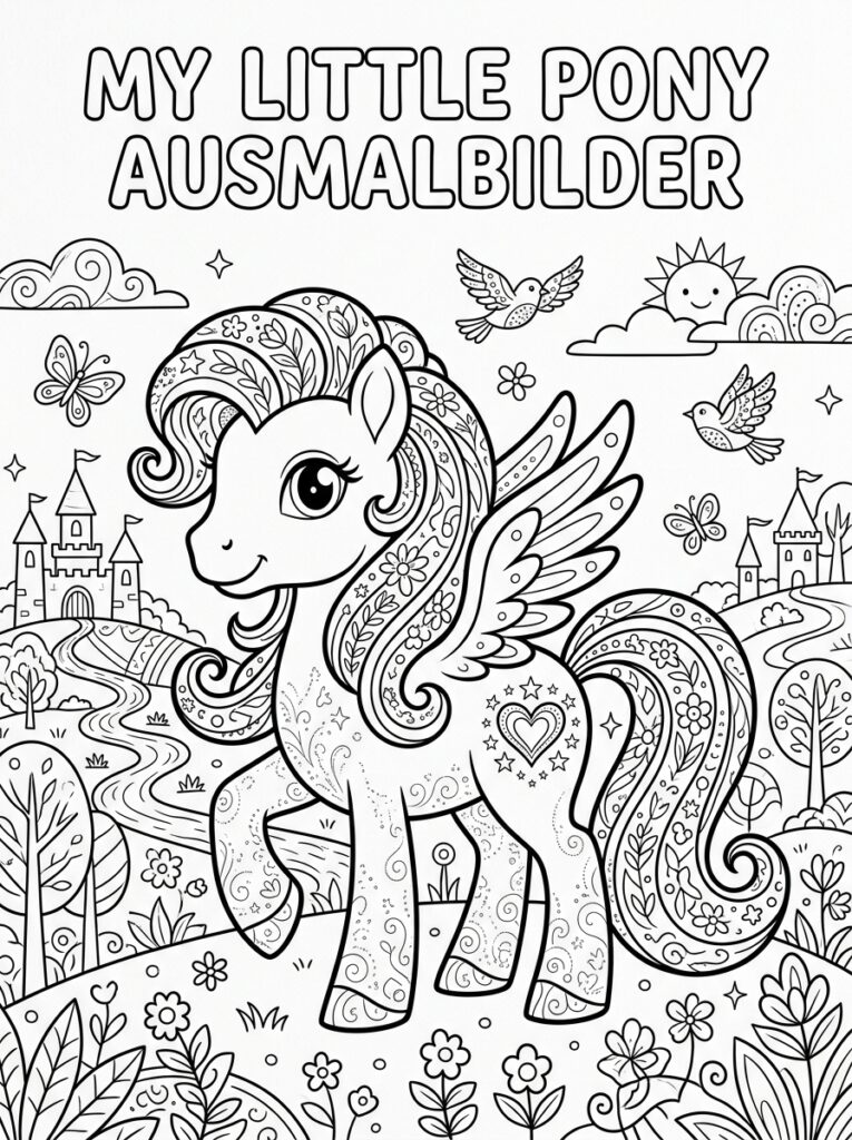 My Little Pony Kleurplaten (Gratis PDF Printables) 15 - gratis kleurplaat om te printen