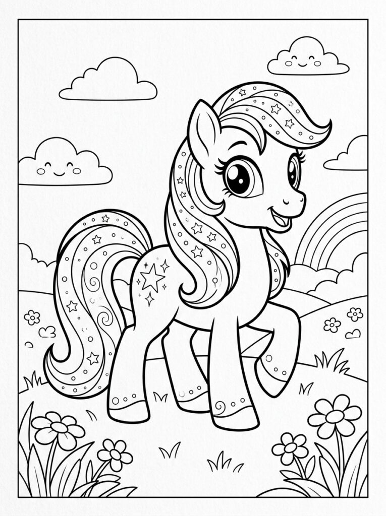 My Little Pony Kleurplaten (Gratis PDF Printables) 17 - gratis kleurplaat om te printen