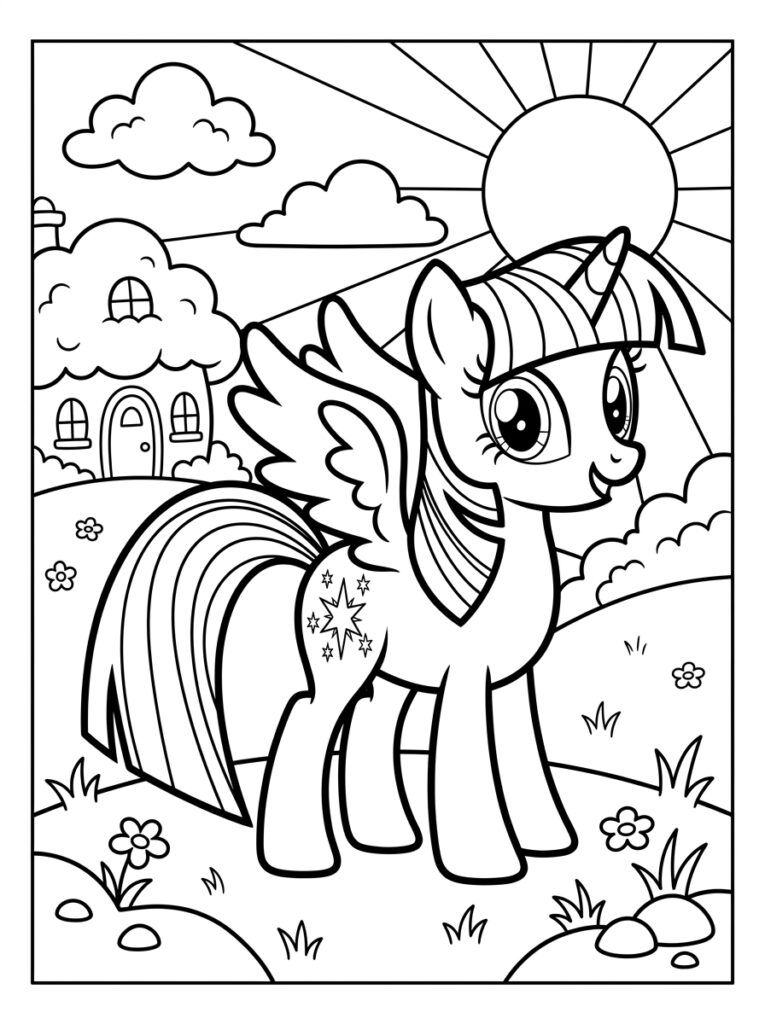 My Little Pony Kleurplaten (Gratis PDF Printables) 19 - gratis kleurplaat om te printen