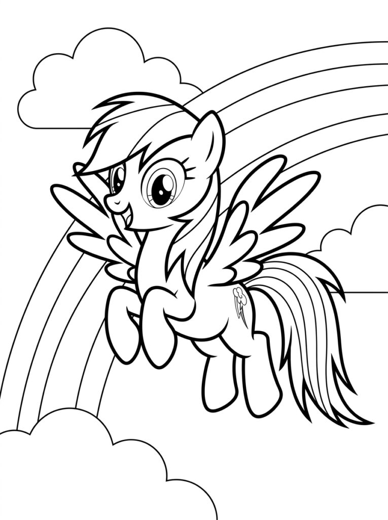 My Little Pony Kleurplaten (Gratis PDF Printables) 21 - gratis kleurplaat om te printen