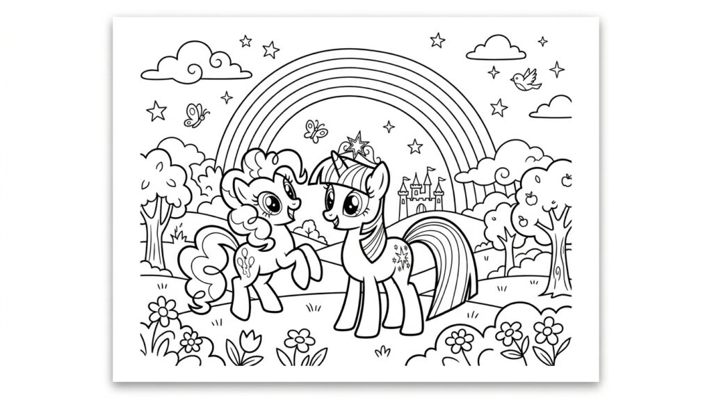 My Little Pony Kleurplaten (Gratis PDF Printables) 24 - gratis kleurplaat om te printen
