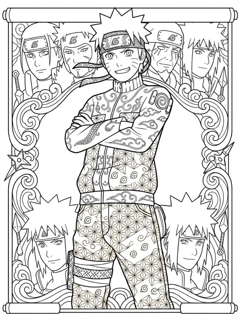 Naruto Kleurplaten (Gratis PDF Printables) 05 - gratis kleurplaat om te printen