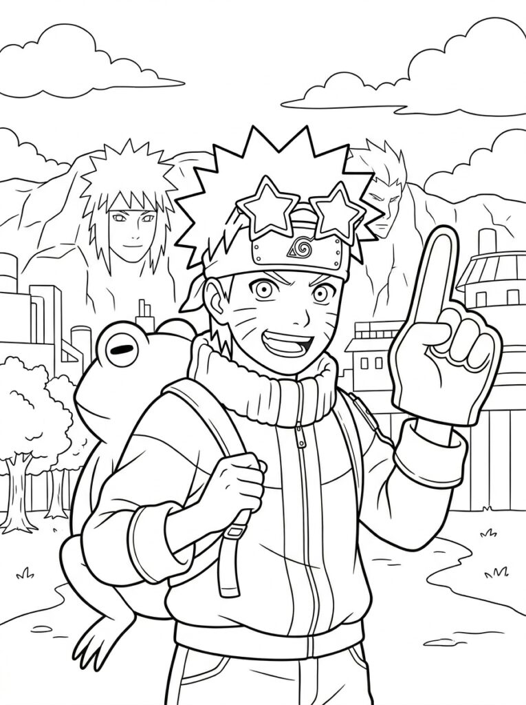 Naruto Kleurplaten (Gratis PDF Printables) 12 - gratis kleurplaat om te printen