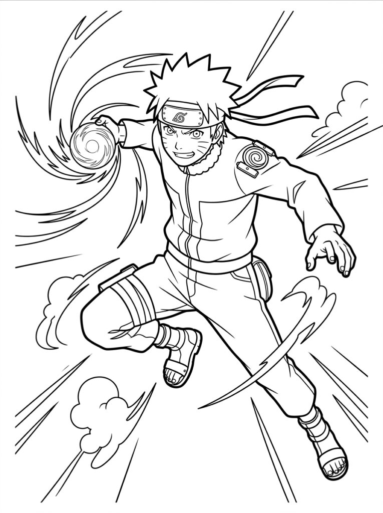 Naruto Kleurplaten (Gratis PDF Printables) 13 - gratis kleurplaat om te printen
