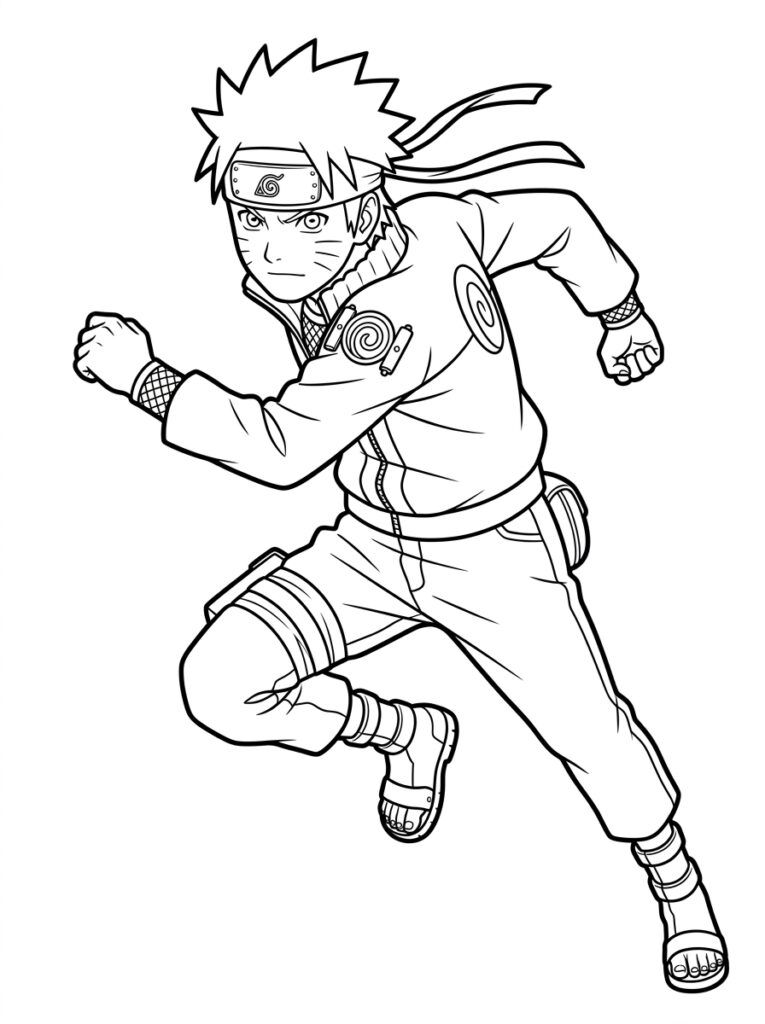 Naruto Kleurplaten (Gratis PDF Printables) 15 - gratis kleurplaat om te printen