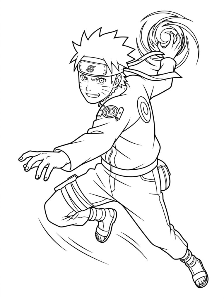 Naruto Kleurplaten (Gratis PDF Printables) 16 - gratis kleurplaat om te printen
