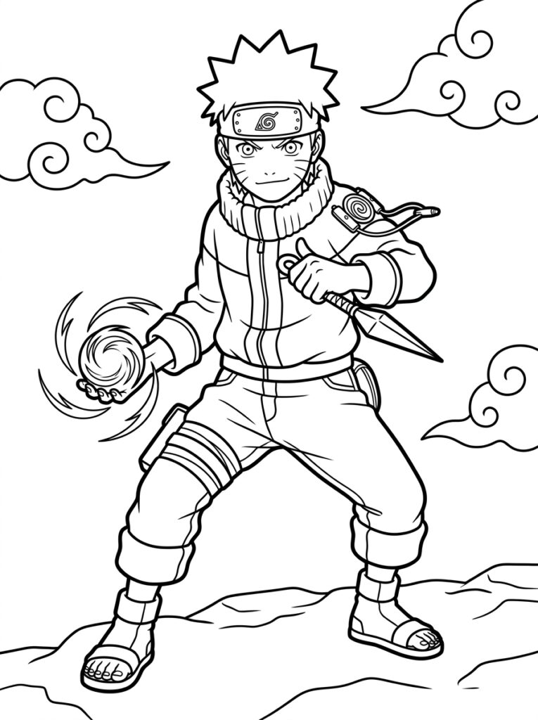 Naruto Kleurplaten (Gratis PDF Printables) 17 - gratis kleurplaat om te printen