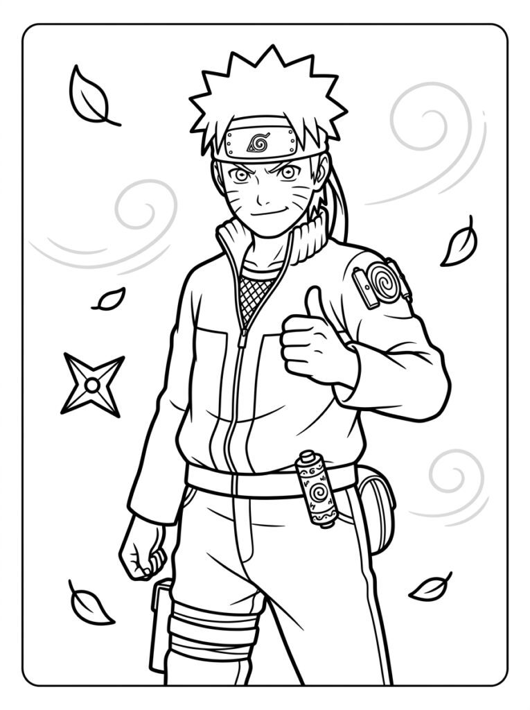 Naruto Kleurplaten (Gratis PDF Printables) 18 - gratis kleurplaat om te printen