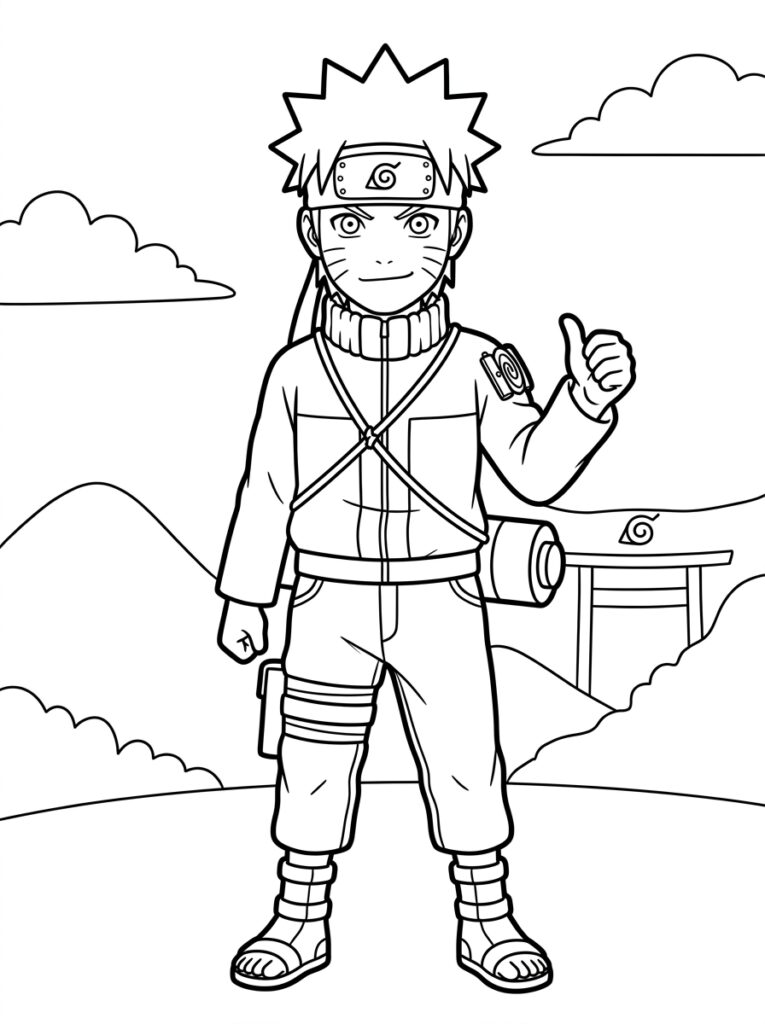 Naruto Kleurplaten (Gratis PDF Printables) 19 - gratis kleurplaat om te printen