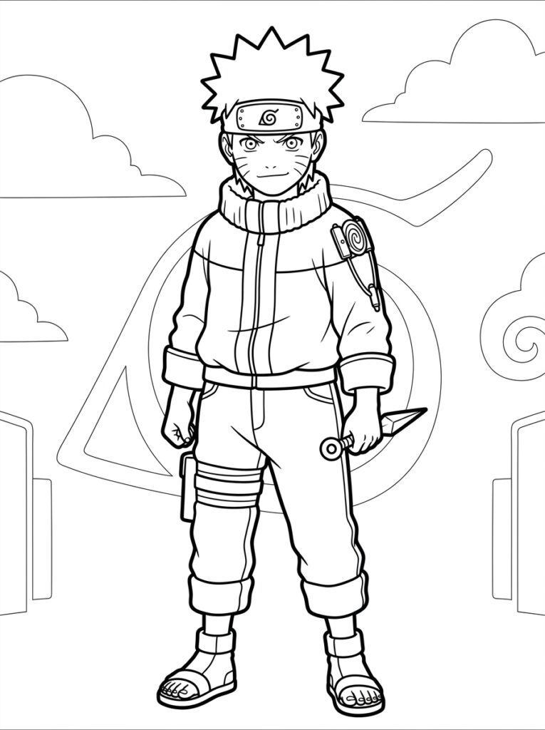 Naruto Kleurplaten (Gratis PDF Printables) 20 - gratis kleurplaat om te printen