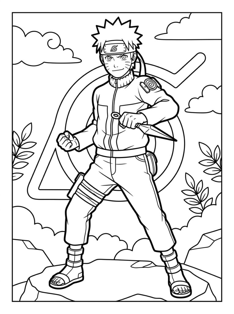 Naruto Kleurplaten (Gratis PDF Printables) 21 - gratis kleurplaat om te printen