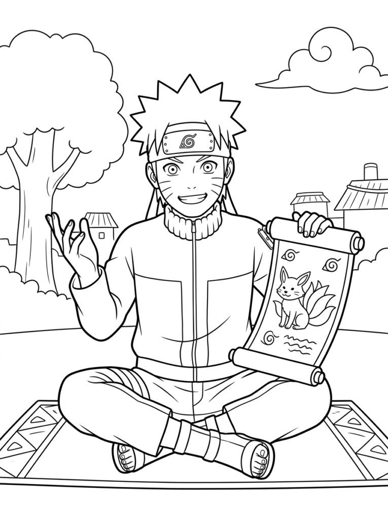 Naruto Kleurplaten (Gratis PDF Printables) 24 - gratis kleurplaat om te printen