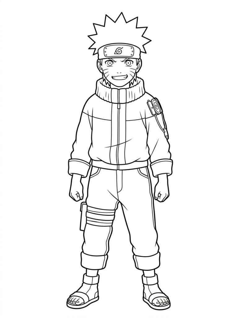 Naruto Kleurplaten (Gratis PDF Printables) 30 - gratis kleurplaat om te printen