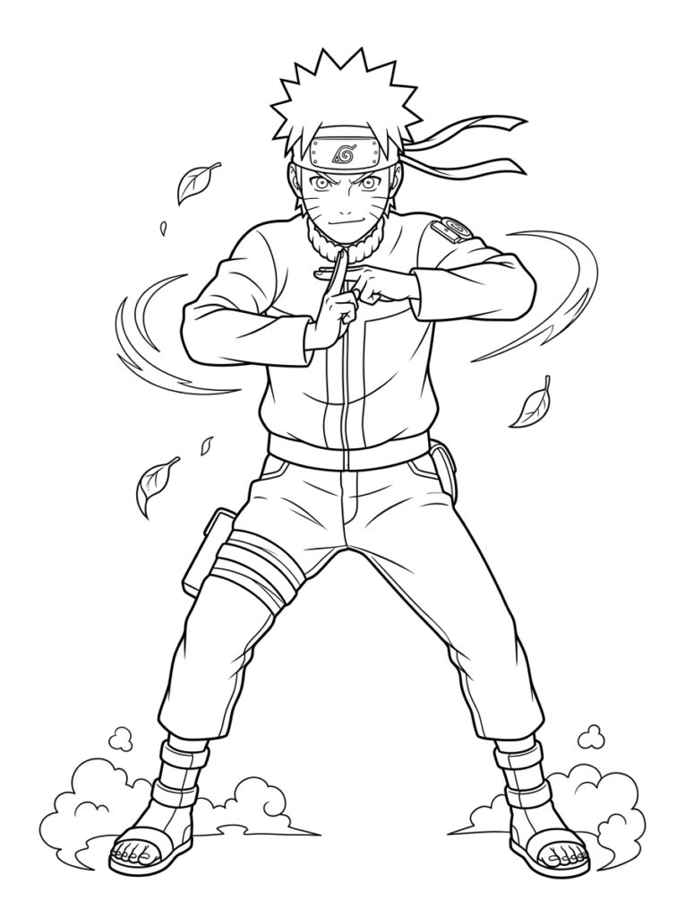 Naruto Kleurplaten (Gratis PDF Printables) 32 - gratis kleurplaat om te printen