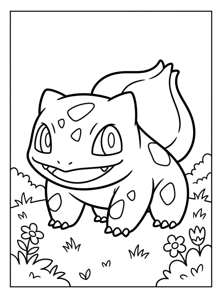 Pokemon Bulbasaur Kleurplaten (Gratis PDF Printables) 11 - gratis kleurplaat om te printen