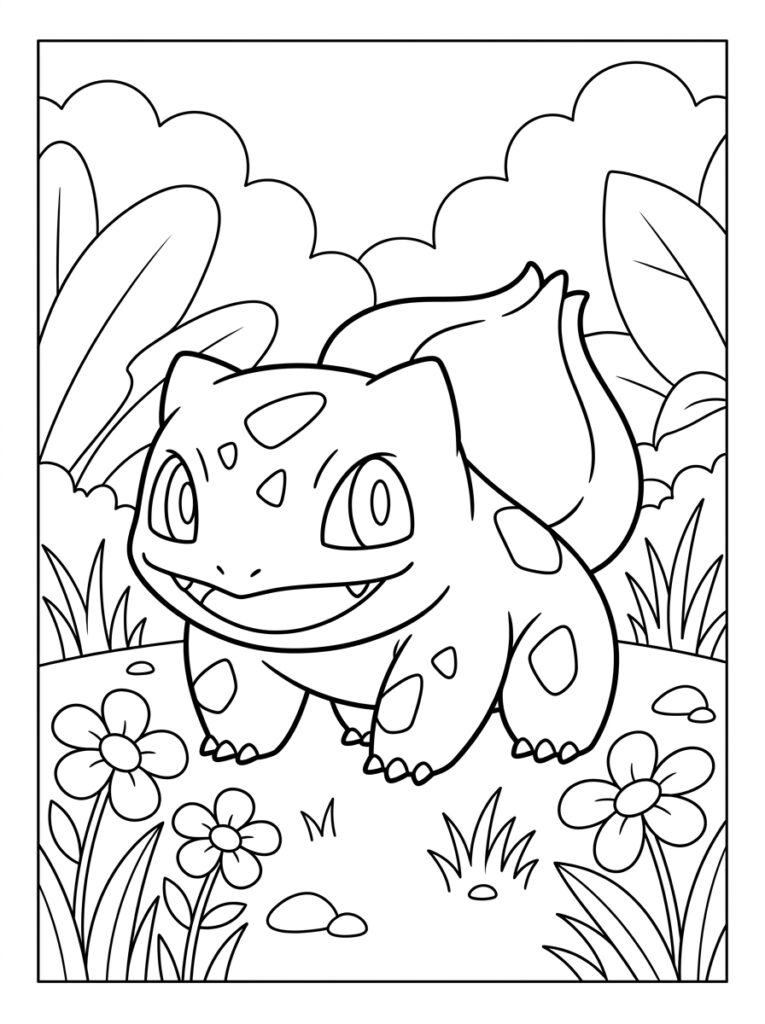 Pokemon Bulbasaur Kleurplaten (Gratis PDF Printables) 12 - gratis kleurplaat om te printen