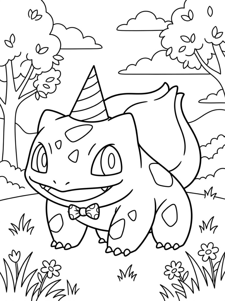 Pokemon Bulbasaur Kleurplaten (Gratis PDF Printables) 14 - gratis kleurplaat om te printen