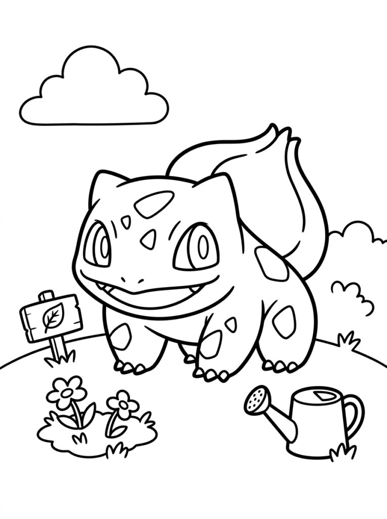 Pokemon Bulbasaur Kleurplaten (Gratis PDF Printables) 21 - gratis kleurplaat om te printen