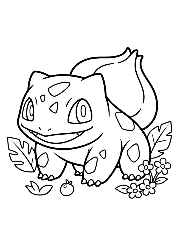 Pokemon Bulbasaur Kleurplaten (Gratis PDF Printables) 22 - gratis kleurplaat om te printen