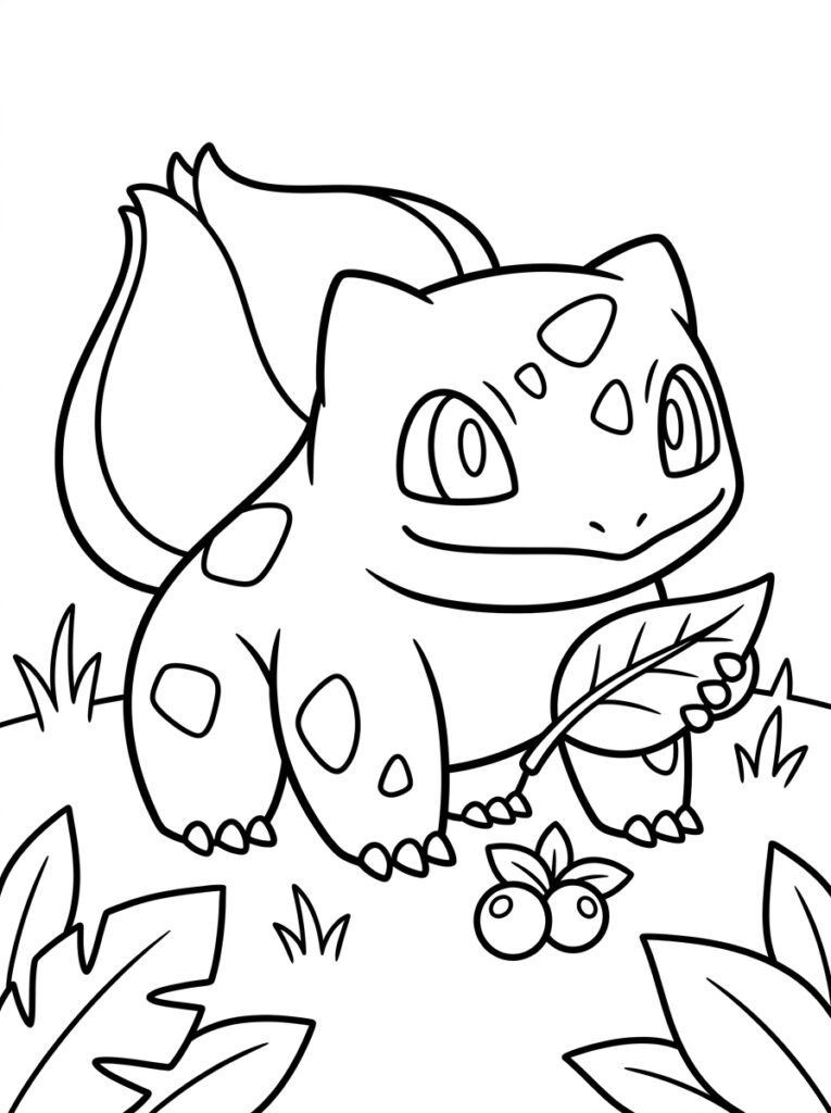 Pokemon Bulbasaur Kleurplaten (Gratis PDF Printables) 23 - gratis kleurplaat om te printen