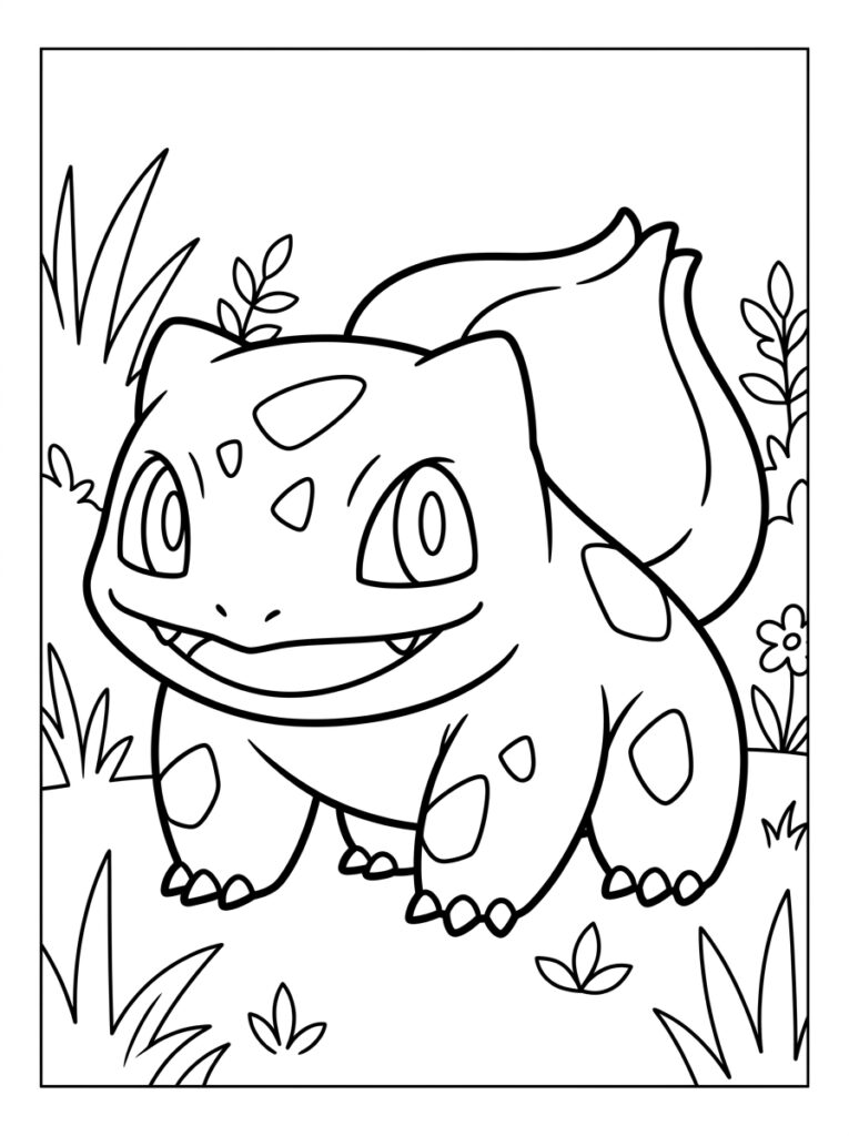 Pokemon Bulbasaur Kleurplaten (Gratis PDF Printables) 26 - gratis kleurplaat om te printen
