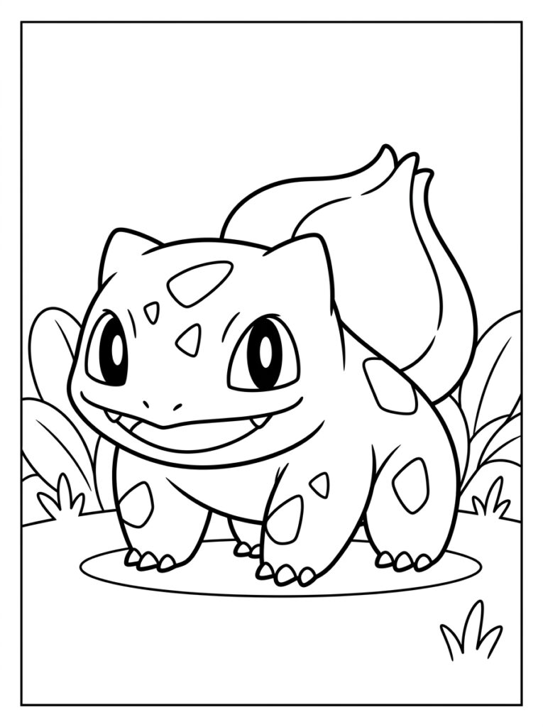 Pokemon Bulbasaur Kleurplaten (Gratis PDF Printables) 27 - gratis kleurplaat om te printen