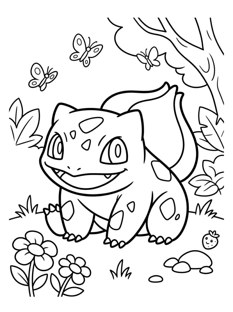 Pokemon Bulbasaur Kleurplaten (Gratis PDF Printables) 29 - gratis kleurplaat om te printen