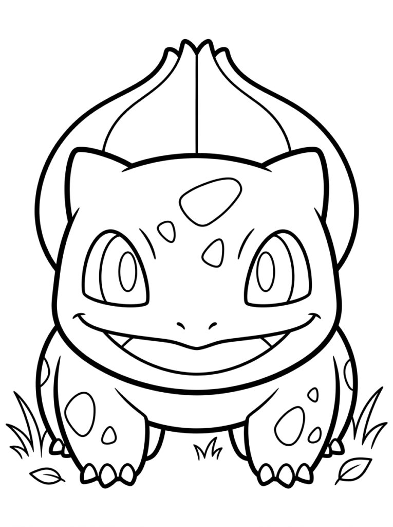 Pokemon Bulbasaur Kleurplaten (Gratis PDF Printables) 33 - gratis kleurplaat om te printen