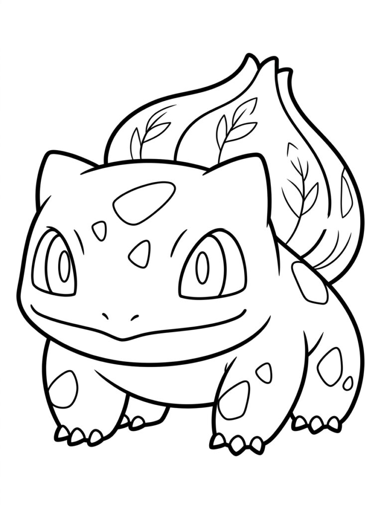 Pokemon Bulbasaur Kleurplaten (Gratis PDF Printables) 35 - gratis kleurplaat om te printen