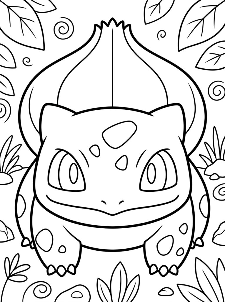 Pokemon Bulbasaur Kleurplaten (Gratis PDF Printables) 36 - gratis kleurplaat om te printen