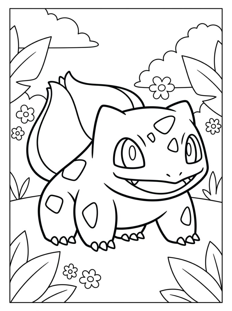 Pokemon Bulbasaur Kleurplaten (Gratis PDF Printables) 37 - gratis kleurplaat om te printen