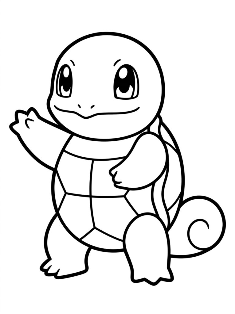 Pokemon Squirtle Kleurplaten (Gratis PDF Printables) 15 - gratis kleurplaat om te printen