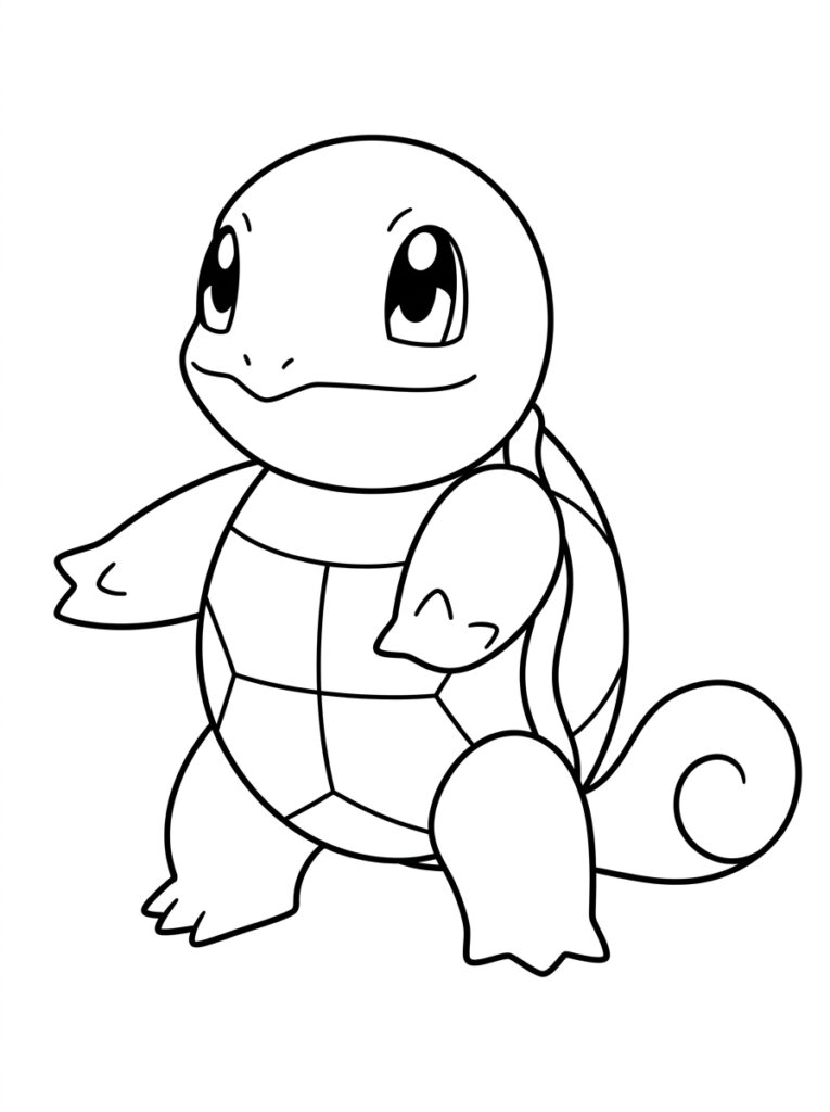 Pokemon Squirtle Kleurplaten (Gratis PDF Printables) 16 - gratis kleurplaat om te printen