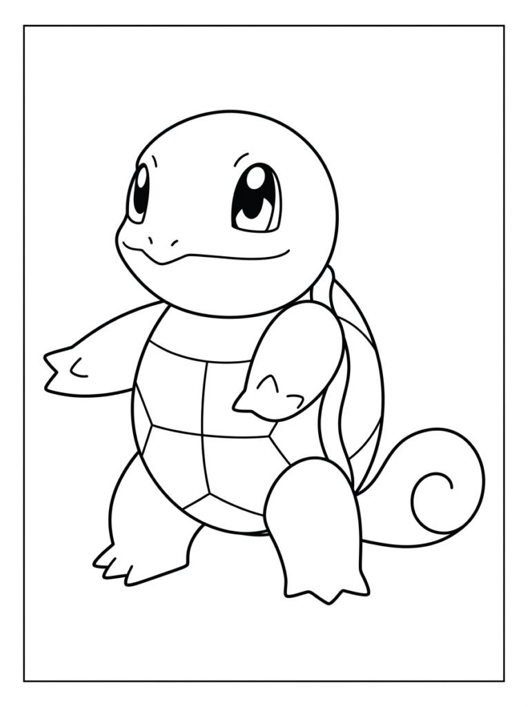 Pokemon Squirtle Kleurplaten (Gratis PDF Printables) 26 - gratis kleurplaat om te printen