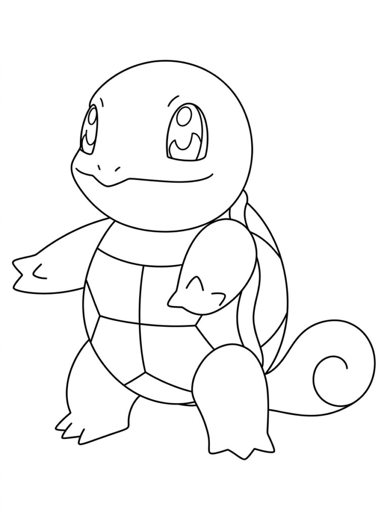 Pokemon Squirtle Kleurplaten (Gratis PDF Printables) 27 - gratis kleurplaat om te printen