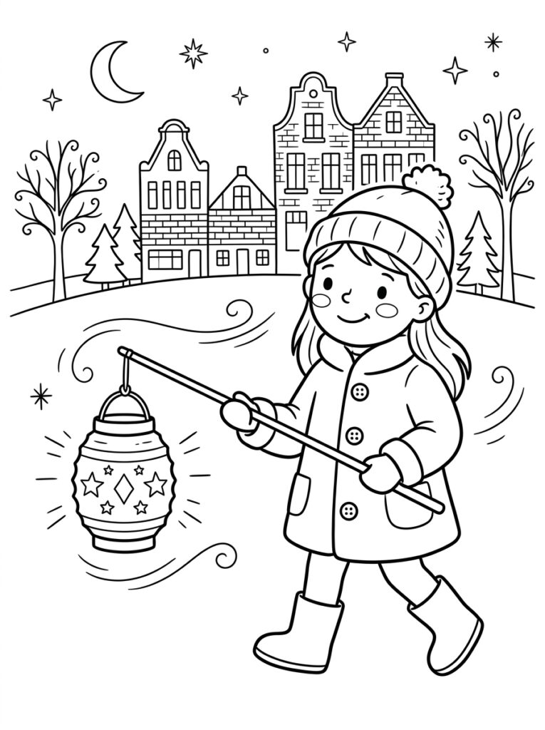 Sint Maarten Kleurplaten (Gratis PDF Printables) 01 - gratis kleurplaat om te printen