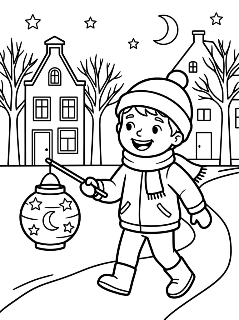 Sint Maarten Kleurplaten (Gratis PDF Printables) 04 - gratis kleurplaat om te printen