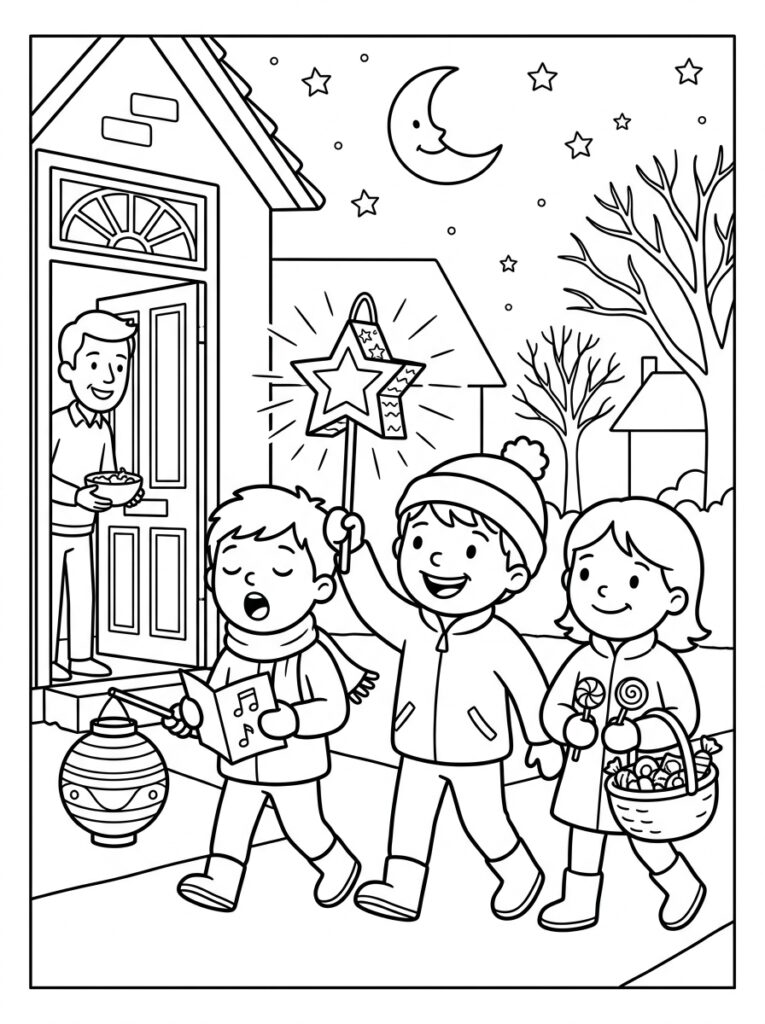 Sint Maarten Kleurplaten (Gratis PDF Printables) 13 - gratis kleurplaat om te printen