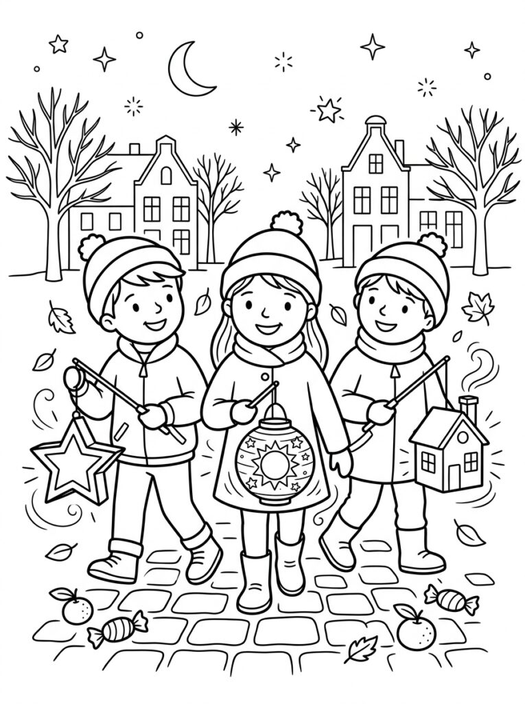 Sint Maarten Kleurplaten (Gratis PDF Printables) 18 - gratis kleurplaat om te printen