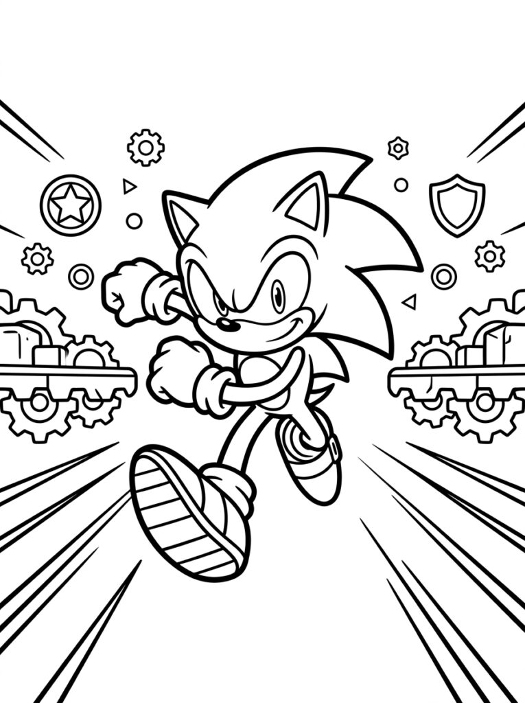 Sonic Kleurplaten (Gratis PDF Printables) 18 - gratis kleurplaat om te printen