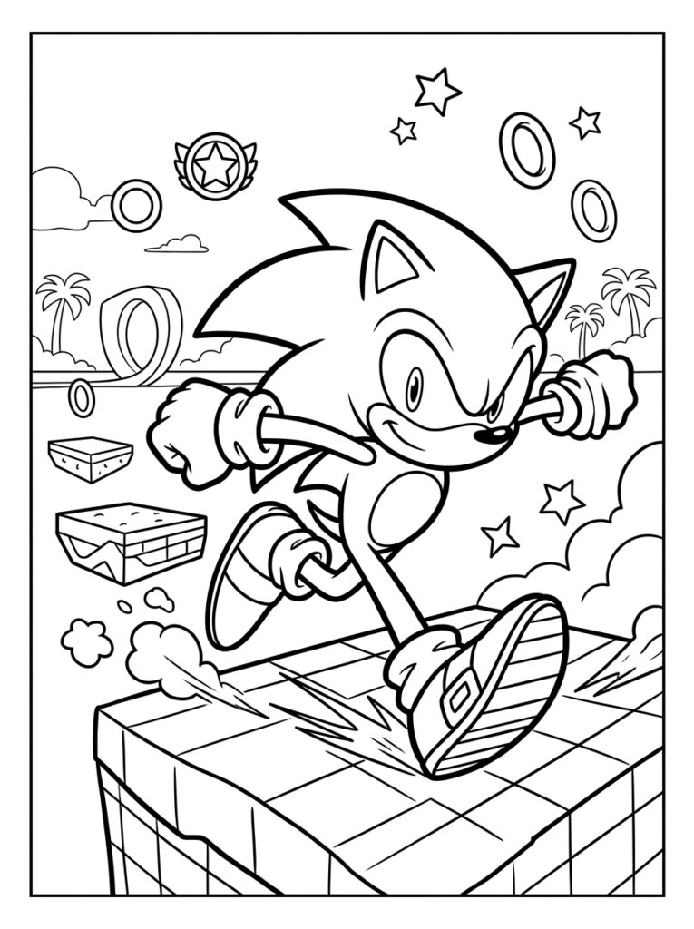 Sonic Kleurplaten (Gratis PDF Printables) 22 - gratis kleurplaat om te printen
