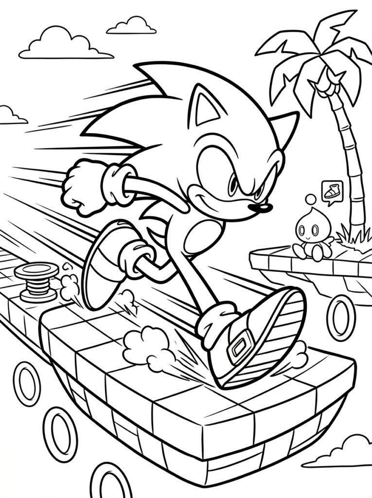 Sonic Kleurplaten (Gratis PDF Printables) 23 - gratis kleurplaat om te printen
