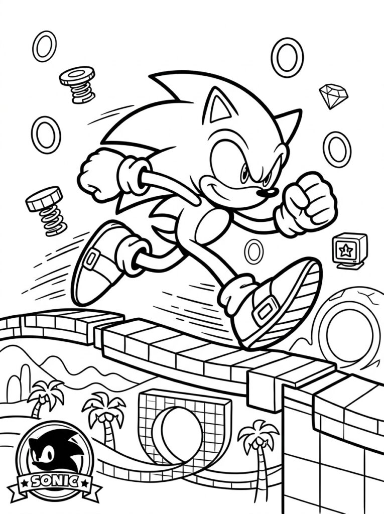 Sonic Kleurplaten (Gratis PDF Printables) 24 - gratis kleurplaat om te printen