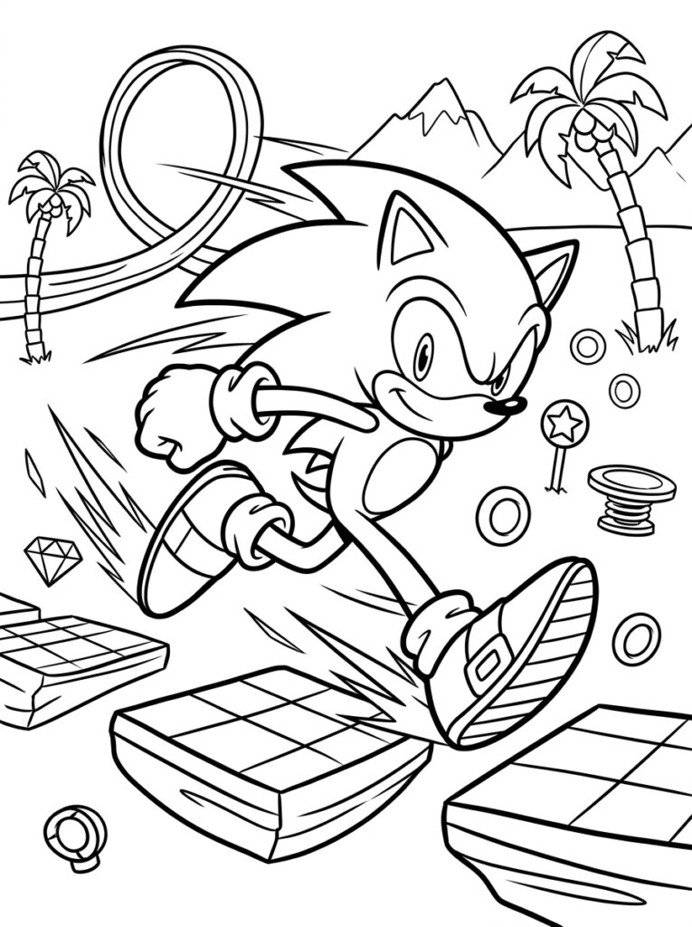 Sonic Kleurplaten (Gratis PDF Printables) 26 - gratis kleurplaat om te printen