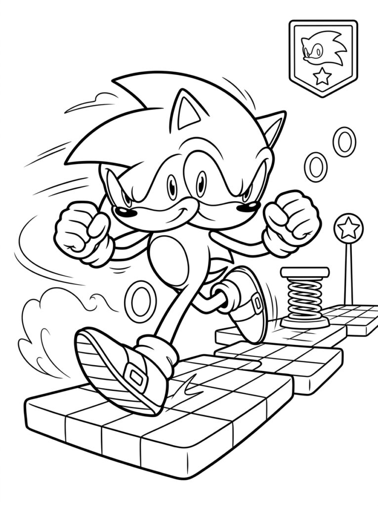 Sonic Kleurplaten (Gratis PDF Printables) 27 - gratis kleurplaat om te printen