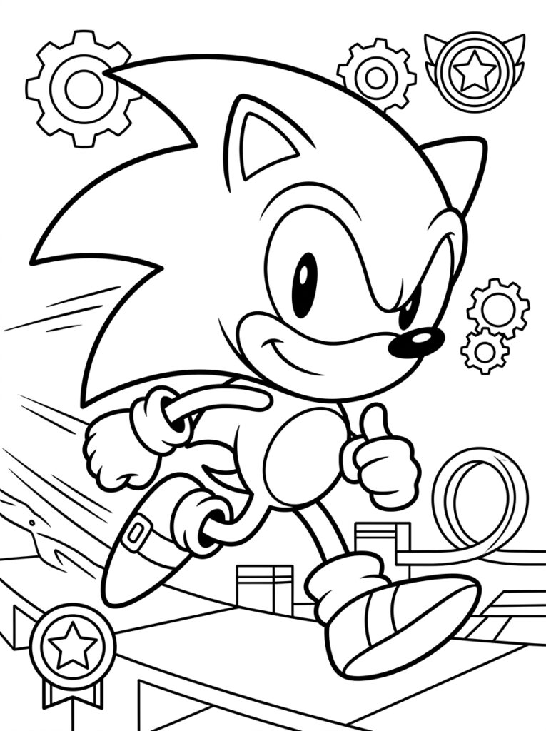 Sonic Kleurplaten (Gratis PDF Printables) 31 - gratis kleurplaat om te printen