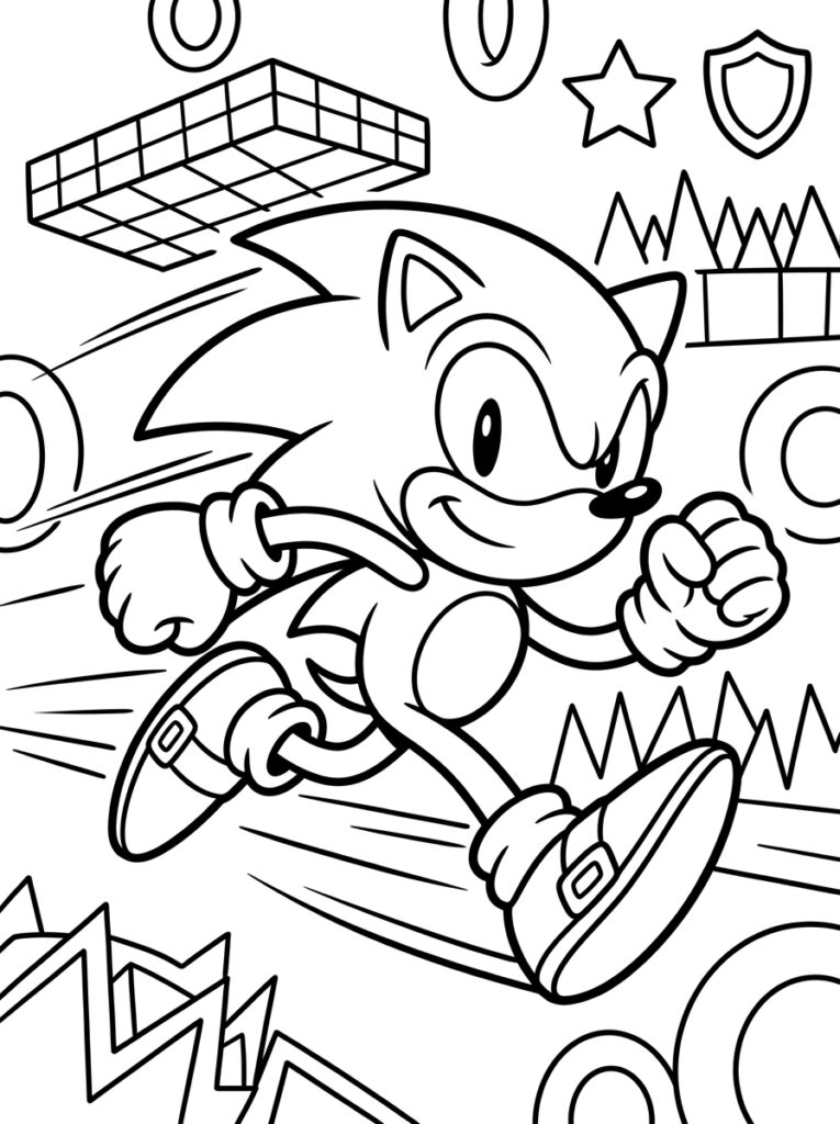 Sonic Kleurplaten (Gratis PDF Printables) 33 - gratis kleurplaat om te printen